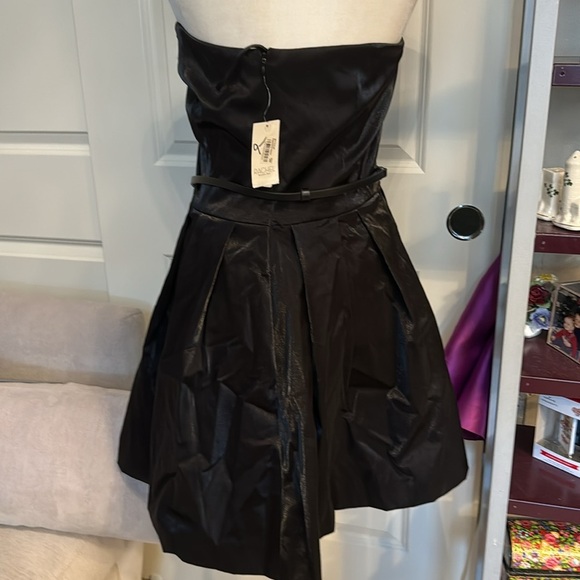 RACHEL ROY BLACK METALLIC GOLD BELT STRAPLESS DRESS SIZE 10 NWT - Picture 10 of 16